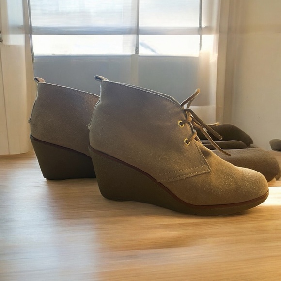 Sperry Shoes - Sperry Harlow Wedge Ankle Boot - Tan Suede - Women's 7.5